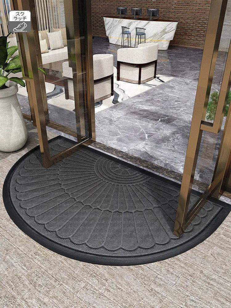 Semicircle Geometric Pattern PVC Door Mat │ Anti-slip Entrance Floor Rug Mat Footpad - Besontique Home