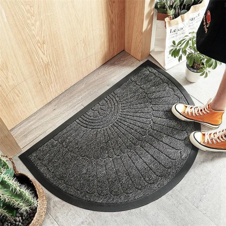 Semicircle Geometric Pattern PVC Door Mat │ Anti-slip Entrance Floor Rug Mat Footpad - Besontique Home