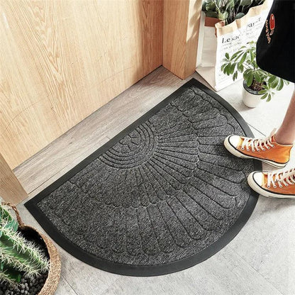 Semicircle Geometric Pattern PVC Door Mat │ Anti-slip Entrance Floor Rug Mat Footpad - Besontique Home