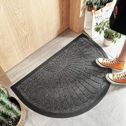 Semicircle Geometric Pattern PVC Door Mat │ Anti-slip Entrance Floor Rug Mat Footpad - Besontique Home