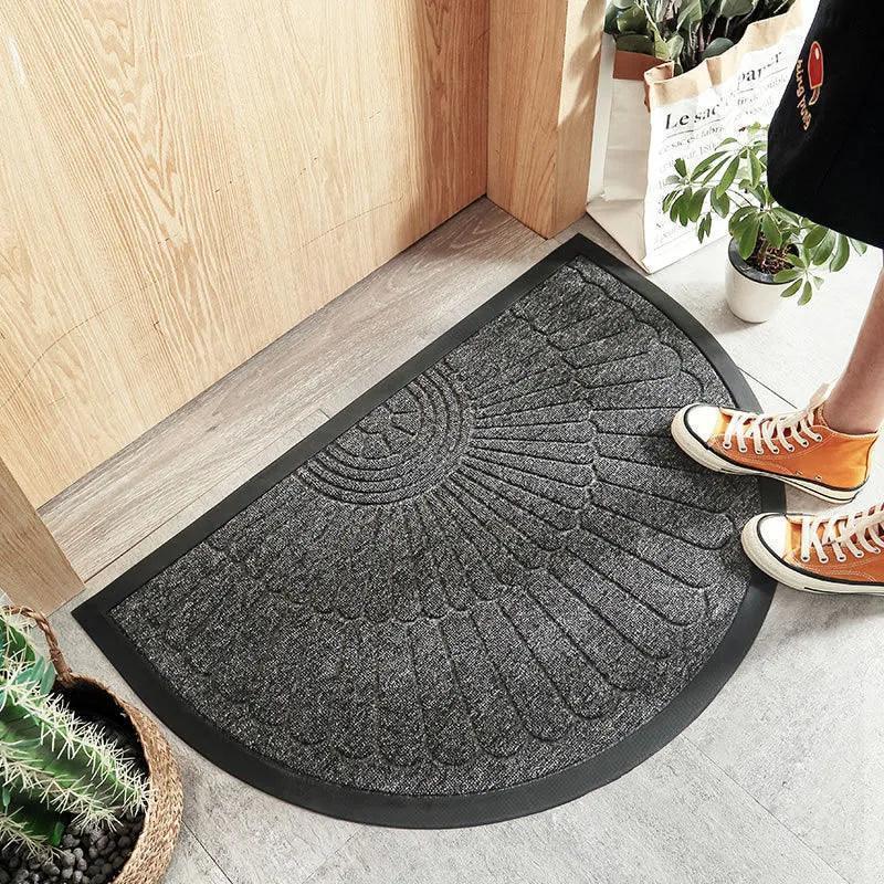 Semicircle Geometric Pattern PVC Door Mat │ Anti-slip Entrance Floor Rug Mat Footpad - Besontique Home