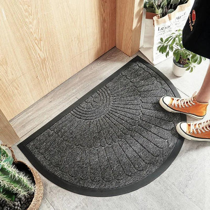Semicircle Geometric Pattern PVC Door Mat │ Anti-slip Entrance Floor Rug Mat Footpad - Besontique Home