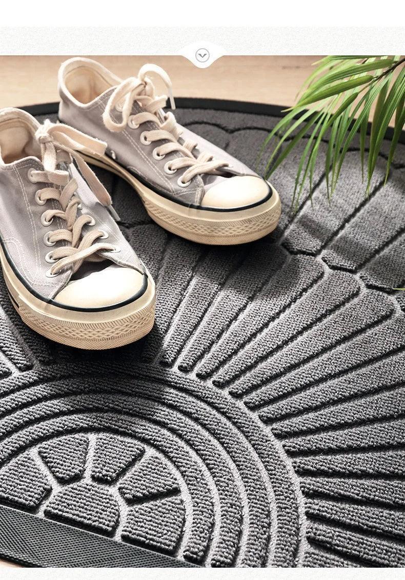 Semicircle Geometric Pattern PVC Door Mat │ Anti-slip Entrance Floor Rug Mat Footpad - Besontique Home