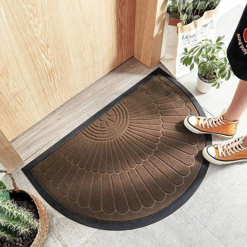Semicircle Geometric Pattern PVC Door Mat │ Anti-slip Entrance Floor Rug Mat Footpad - Besontique Home