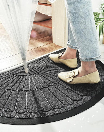 Semicircle Geometric Pattern PVC Door Mat │ Anti-slip Entrance Floor Rug Mat Footpad - Besontique Home