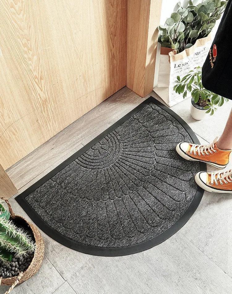 Semicircle Geometric Pattern PVC Door Mat │ Anti-slip Entrance Floor Rug Mat Footpad - Besontique Home