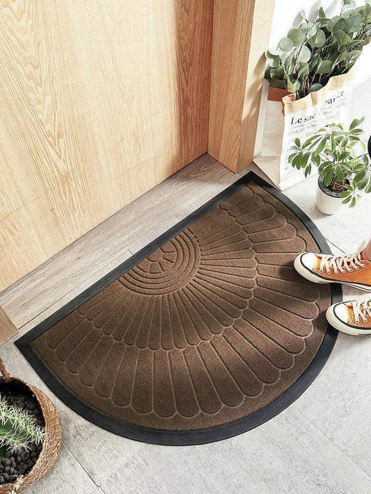 Semicircle Geometric Pattern PVC Door Mat │ Anti-slip Entrance Floor Rug Mat Footpad - Besontique Home