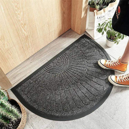 Semicircle Geometric Pattern PVC Door Mat │ Anti-slip Entrance Floor Rug Mat Footpad - Besontique Home