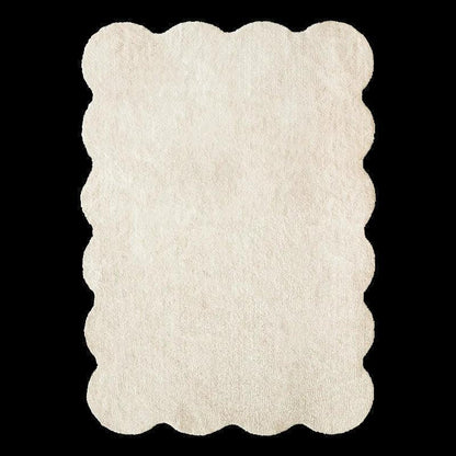 Simple Irregular Solid Color Rug Carpet │ Modern style Plush Bedroom Living room Floor Mat - Besontique Home