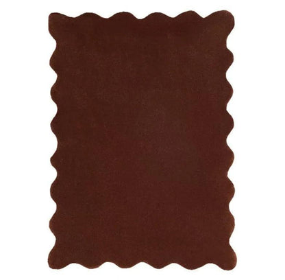 Simple Irregular Solid Color Rug Carpet │ Modern style Plush Bedroom Living room Floor Mat - Besontique Home