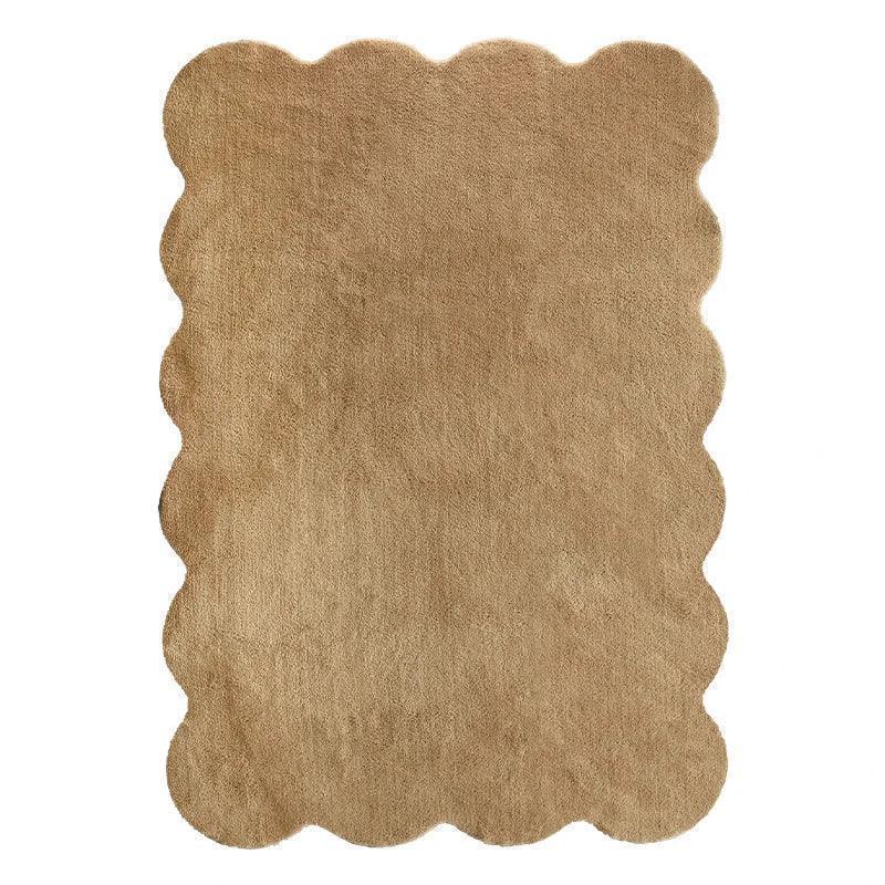 Simple Irregular Solid Color Rug Carpet │ Modern style Plush Bedroom Living room Floor Mat - Besontique Home