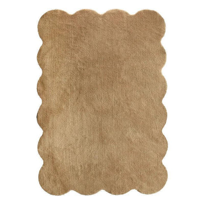 Simple Irregular Solid Color Rug Carpet │ Modern style Plush Bedroom Living room Floor Mat - Besontique Home