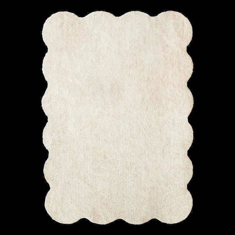 Simple Irregular Solid Color Rug Carpet │ Modern style Plush Bedroom Living room Floor Mat - Besontique Home