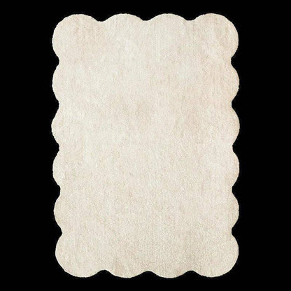 Simple Irregular Solid Color Rug Carpet │ Modern style Plush Bedroom Living room Floor Mat - Besontique Home