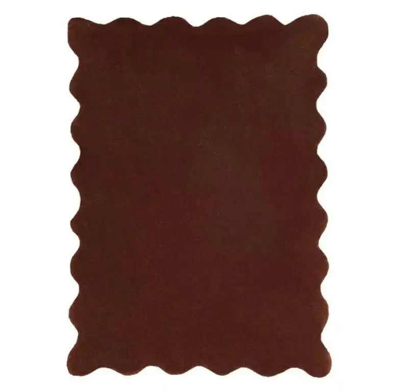Simple Irregular Solid Color Rug Carpet │ Modern style Plush Bedroom Living room Floor Mat - Besontique Home