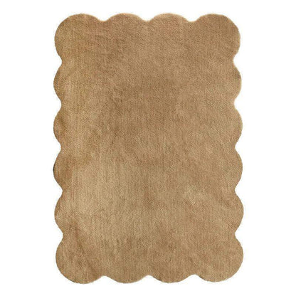 Simple Irregular Solid Color Rug Carpet │ Modern style Plush Bedroom Living room Floor Mat - Besontique Home
