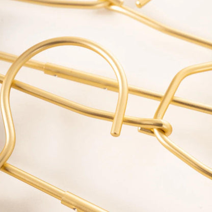 Slim Gold Skirts Pants Hangers with Clips │ Sleek Metal Clothes Wardrobe Trouser Rack - Besontique Home