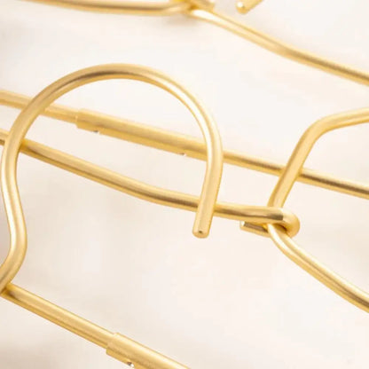 Slim Gold Skirts Pants Hangers with Clips │ Sleek Metal Clothes Wardrobe Trouser Rack - Besontique Home