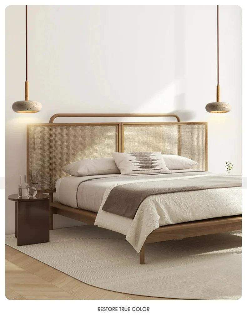 Small Travertine Marble Ceiling Lamp │ Modern Rustic Pendant Bedside Chandeliers Hanging Light - Besontique Home