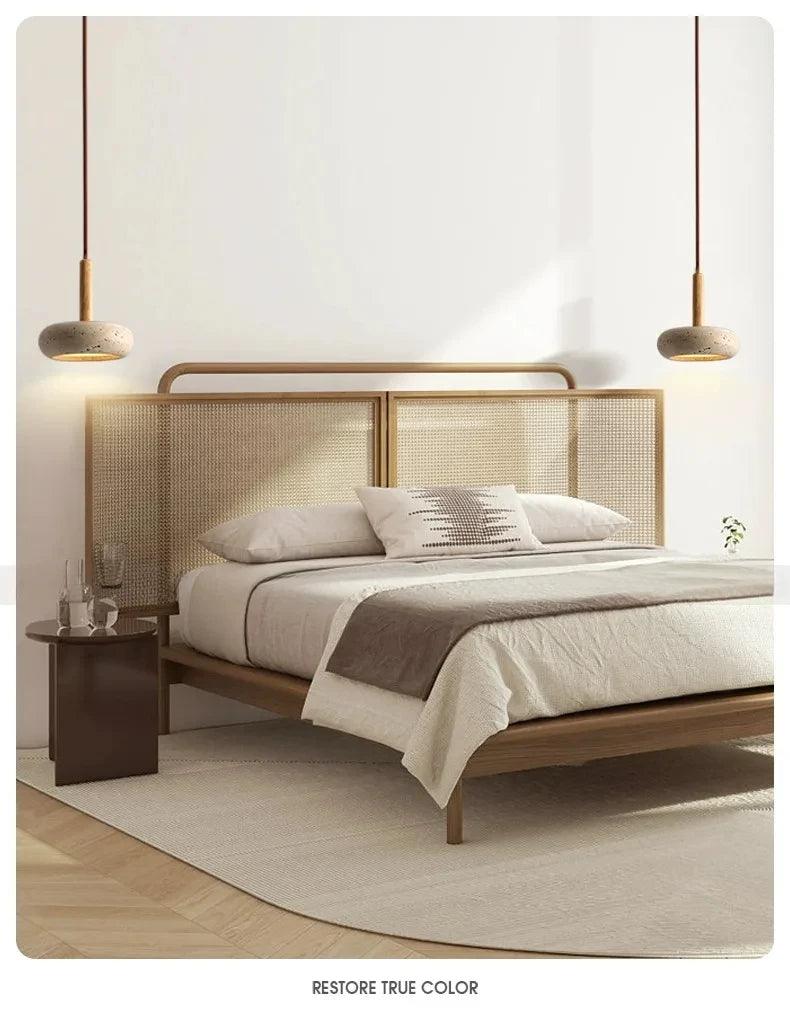 Small Travertine Marble Ceiling Lamp │ Modern Rustic Pendant Bedside Chandeliers Hanging Light - Besontique Home