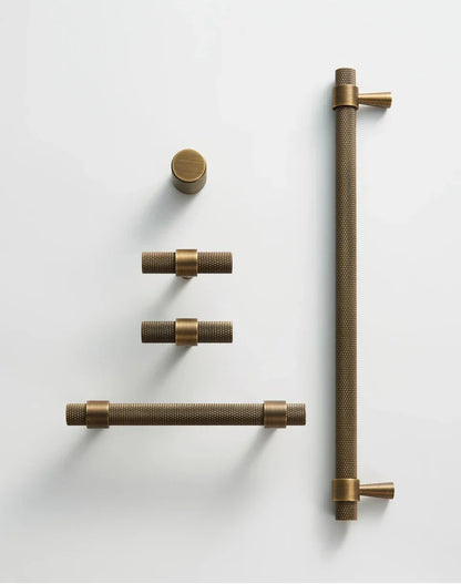 Solid Brass Retro Bronze Antique Furniture Door Knob │ Art Deco Kitchen Drawer Wardrobe Handles - Besontique Home