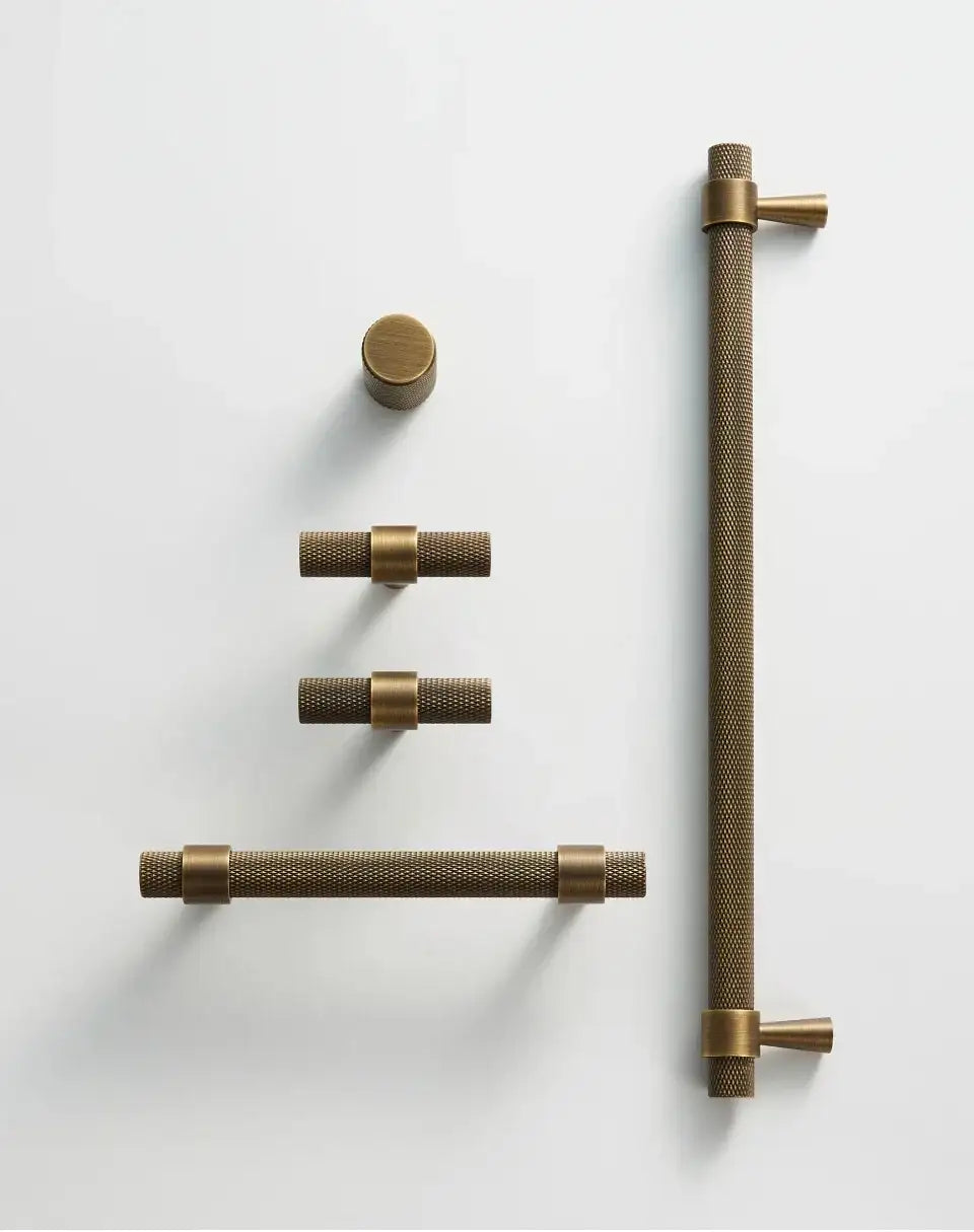 Solid Brass Retro Bronze Antique Furniture Door Knob │ Art Deco Kitchen Drawer Wardrobe Handles - Besontique Home