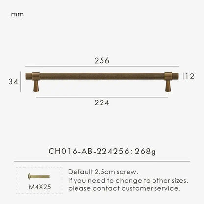 Solid Brass Retro Bronze Antique Furniture Door Knob │ Art Deco Kitchen Drawer Wardrobe Handles - Besontique Home