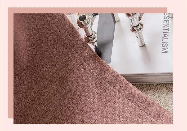 Solid Color Long High length Blackout Curtain │ For Minimal Modern Home Bedroom Decoration - Besontique Home