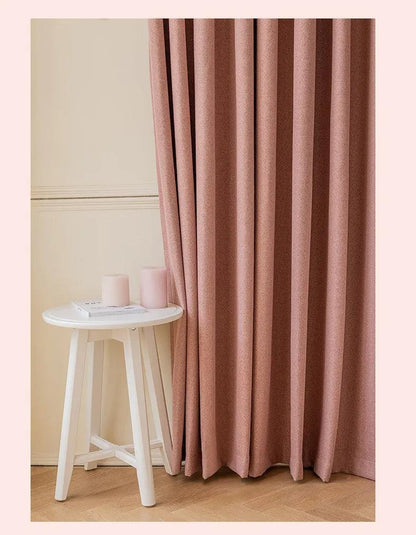 Solid Color Long High length Blackout Curtain │ For Minimal Modern Home Bedroom Decoration - Besontique Home