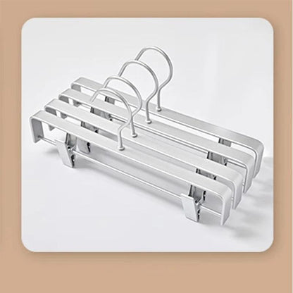 Solid Matte Gold/Silver Skirts Pants Hangers │ Light Luxury Clothes Wardrobe Trouser Rack with Clips - Besontique Home