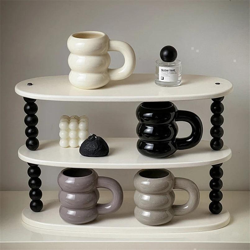 Thick Chunky Coffee Mug Milk Cup with Handle │ Ceramic Kitchenware - Besontique Home