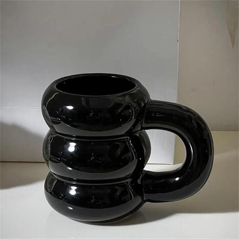 Thick Chunky Coffee Mug Milk Cup with Handle │ Ceramic Kitchenware - Besontique Home