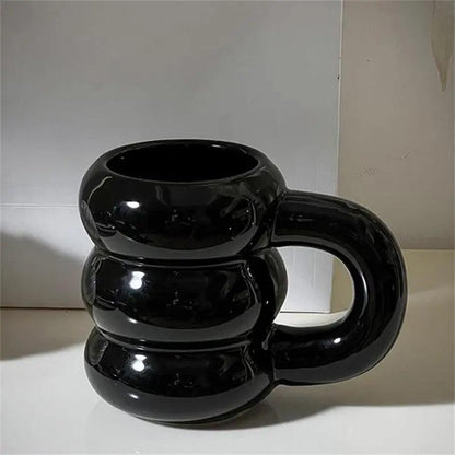 Thick Chunky Coffee Mug Milk Cup with Handle │ Ceramic Kitchenware - Besontique Home