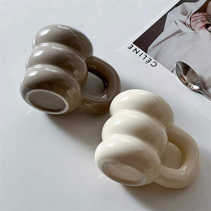 Thick Chunky Coffee Mug Milk Cup with Handle │ Ceramic Kitchenware - Besontique Home