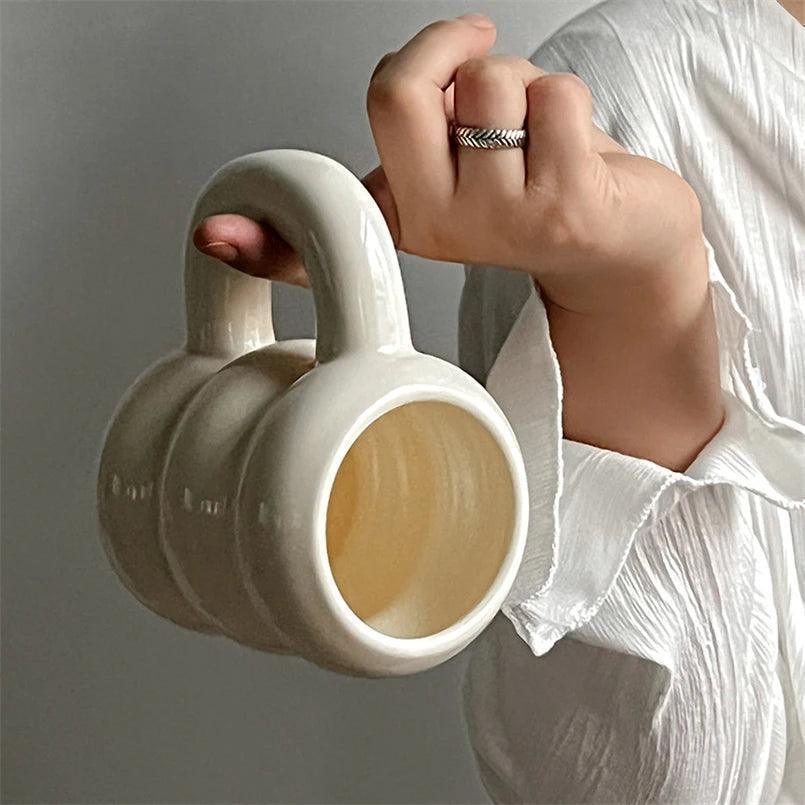 Thick Chunky Coffee Mug Milk Cup with Handle │ Ceramic Kitchenware - Besontique Home