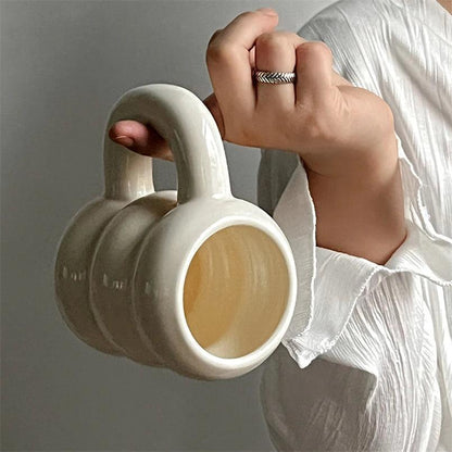 Thick Chunky Coffee Mug Milk Cup with Handle │ Ceramic Kitchenware - Besontique Home