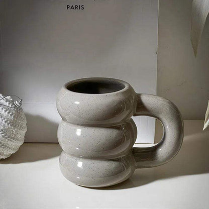 Thick Chunky Coffee Mug Milk Cup with Handle │ Ceramic Kitchenware - Besontique Home