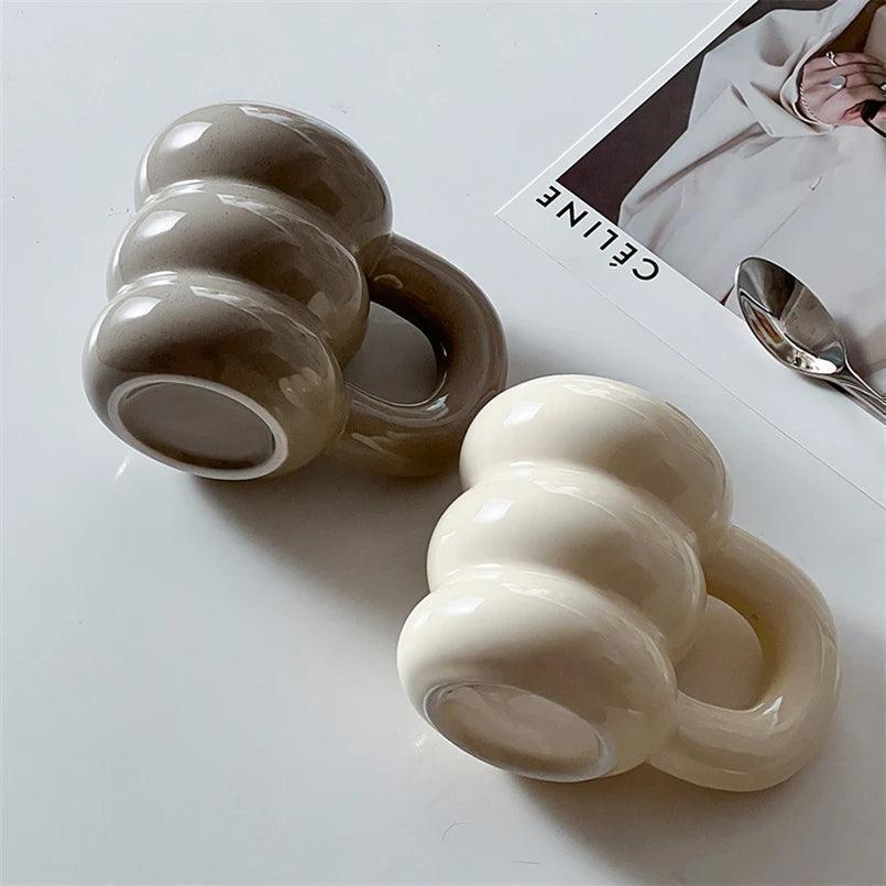 Thick Chunky Coffee Mug Milk Cup with Handle │ Ceramic Kitchenware - Besontique Home