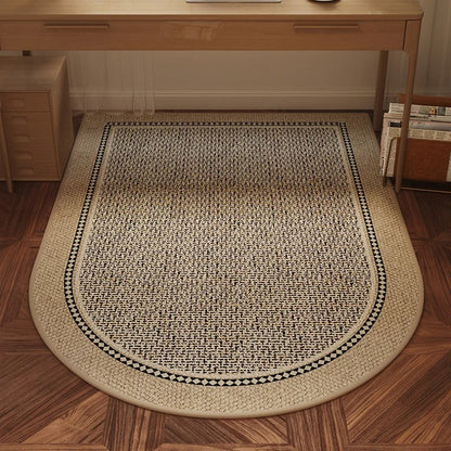 Antique Style Rounded Corner Non-slip Floor Mat │ Modern Bedroom Study Computer Desk Rug Carpet Besontique Home Decor