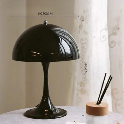 Vintage Design Mushroom Shaped Table Lamp Light (White / Black / Gold / Silver) - Besontique