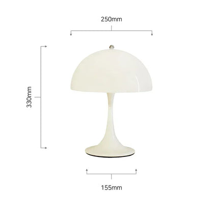 Vintage Design Mushroom Shaped Table Lamp Light (White / Black / Gold / Silver) - Besontique