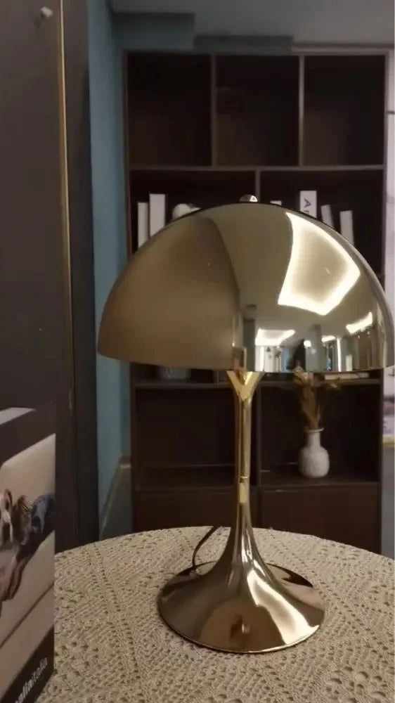 Vintage Design Mushroom Shaped Table Lamp Light (White / Black / Gold / Silver) - Besontique