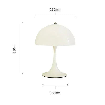 Vintage Design Mushroom Shaped Table Lamp Light (White / Black / Gold / Silver) - Besontique Home