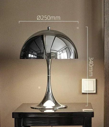 Vintage Design Mushroom Shaped Table Lamp Light (White / Black / Gold / Silver) - Besontique Home