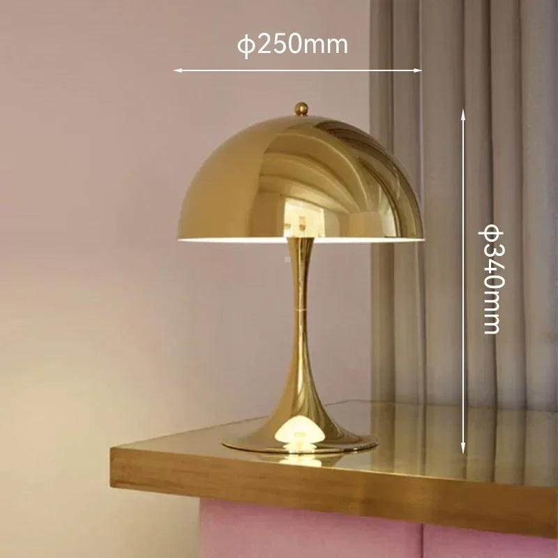 Vintage Design Mushroom Shaped Table Lamp Light (White / Black / Gold / Silver) - Besontique Home