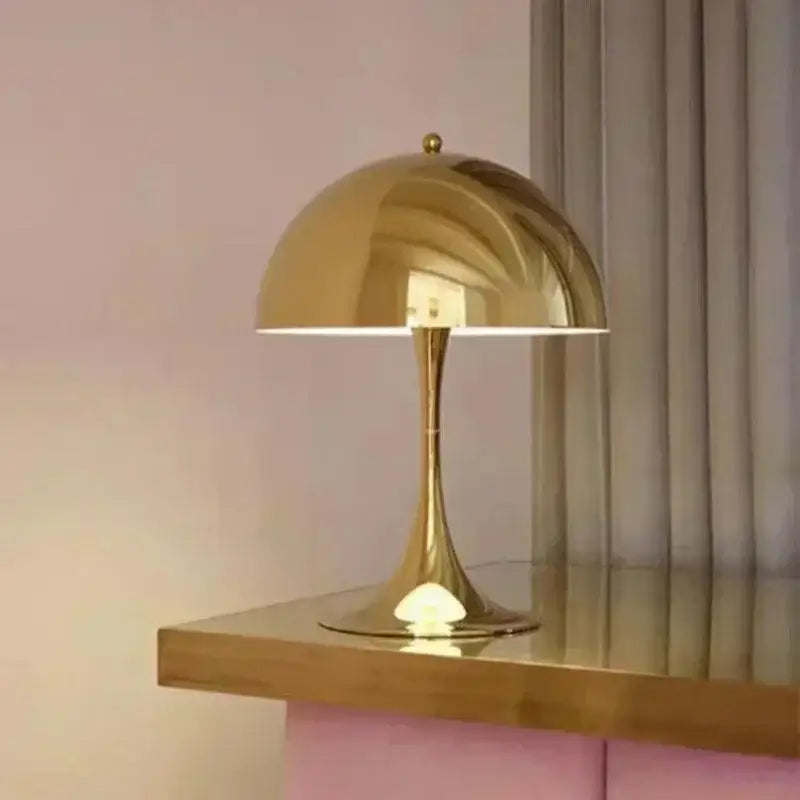 Vintage Design Mushroom Shaped Table Lamp Light (White / Black / Gold / Silver) - Besontique Home
