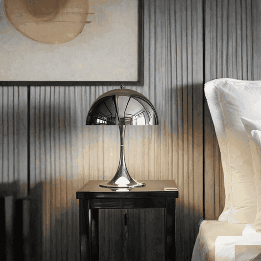 Vintage Design Mushroom Shaped Table Lamp Light (White / Black / Gold / Silver) - Besontique Home
