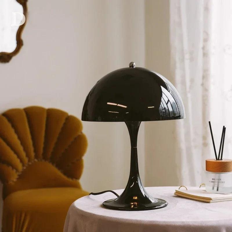 Vintage Design Mushroom Shaped Table Lamp Light (White / Black / Gold / Silver) - Besontique Home