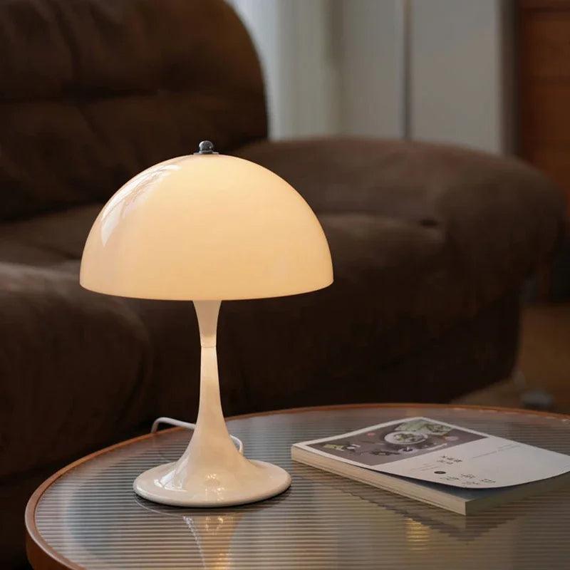 Vintage Design Mushroom Shaped Table Lamp Light (White / Black / Gold / Silver) - Besontique Home
