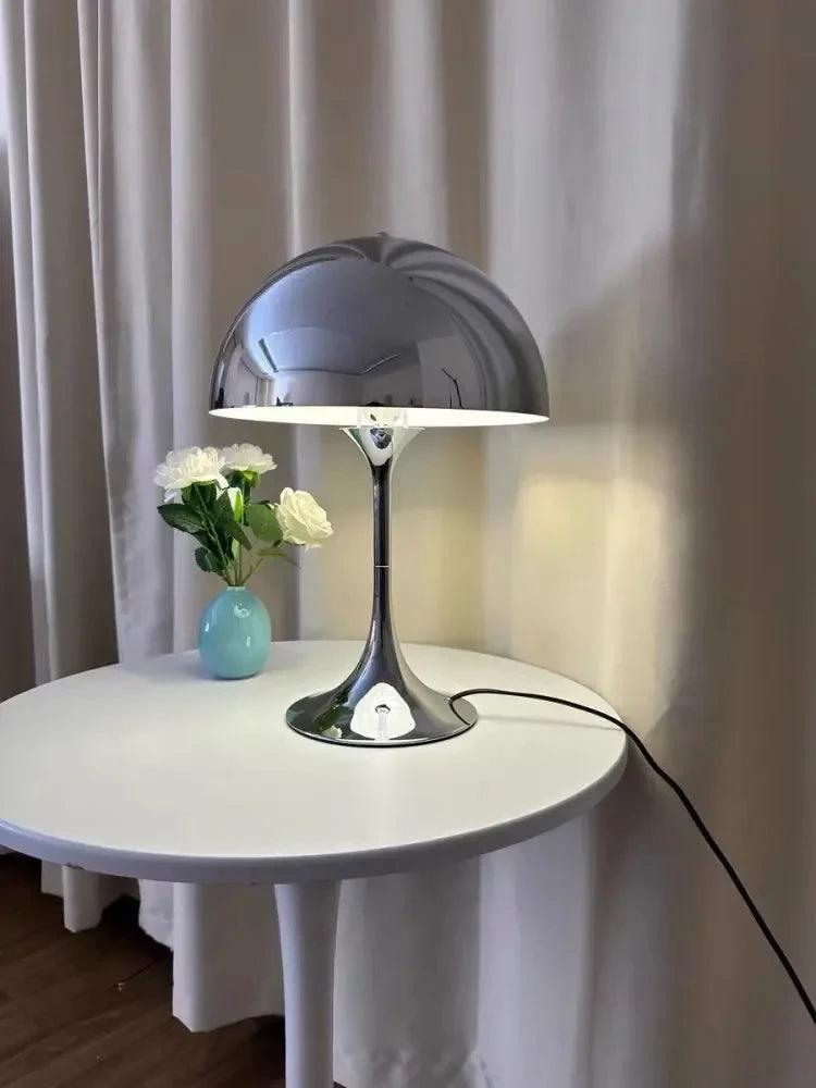 Vintage Design Mushroom Shaped Table Lamp Light (White / Black / Gold / Silver) - Besontique Home